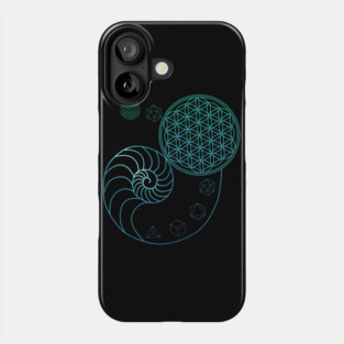Sacred Geometry Spiral of Creation Phone Case