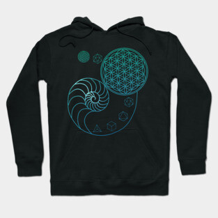 Sacred Geometry Spiral of Creation Hoodie
