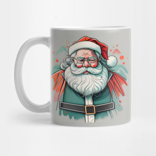 Christmas Santa Claus Minimalistic Drawing Mug