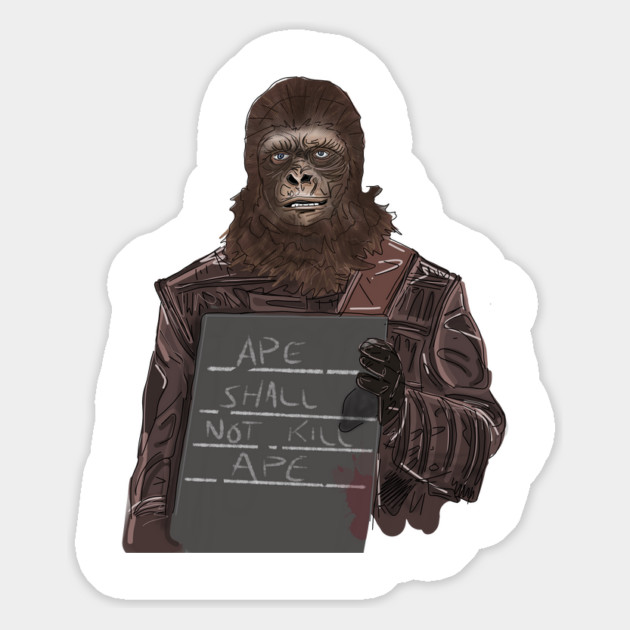 Battle For the Planet of the Apes: Ape Shall Not Kill Ape Magnet by 51Deesigns