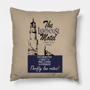 Lighthouse Motel Poster Pillow