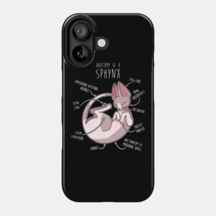 Sphynx Cat Anatomy Phone Case