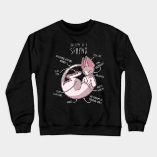Sphynx Cat Anatomy Crewneck Sweatshirt