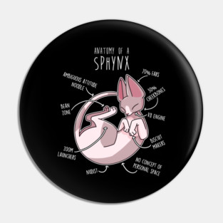 Sphynx Cat Anatomy Pin