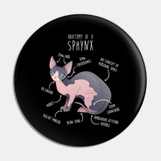 Sphynx Cat Anatomy Pin