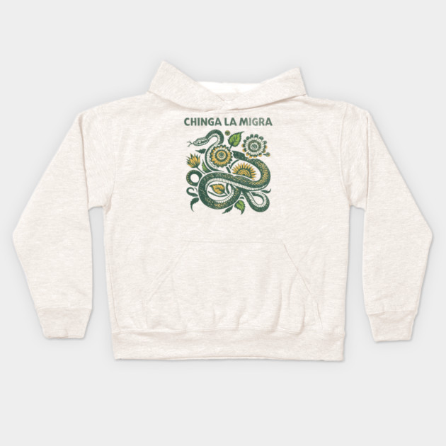 chinga-la-migra Kids Hoodie by BlackMeme94