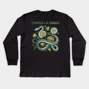 chinga-la-migra Kids Long Sleeve T-Shirt