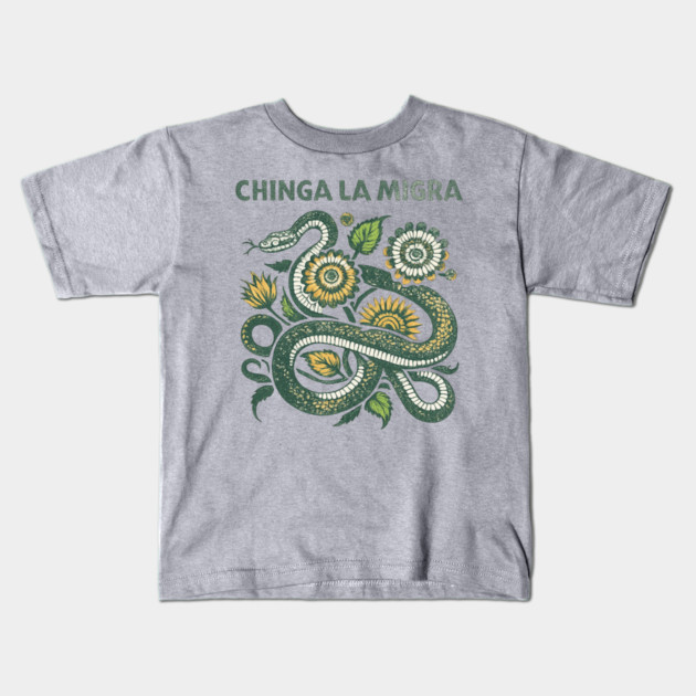 chinga-la-migra Kids T-Shirt by BlackMeme94