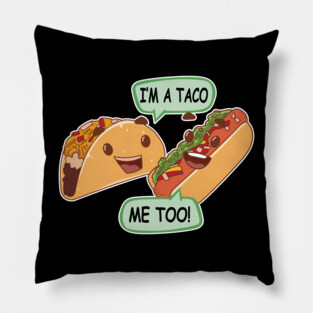 Funny Kawaii Taco and Hot Dog Claims to Be a Taco Pillow