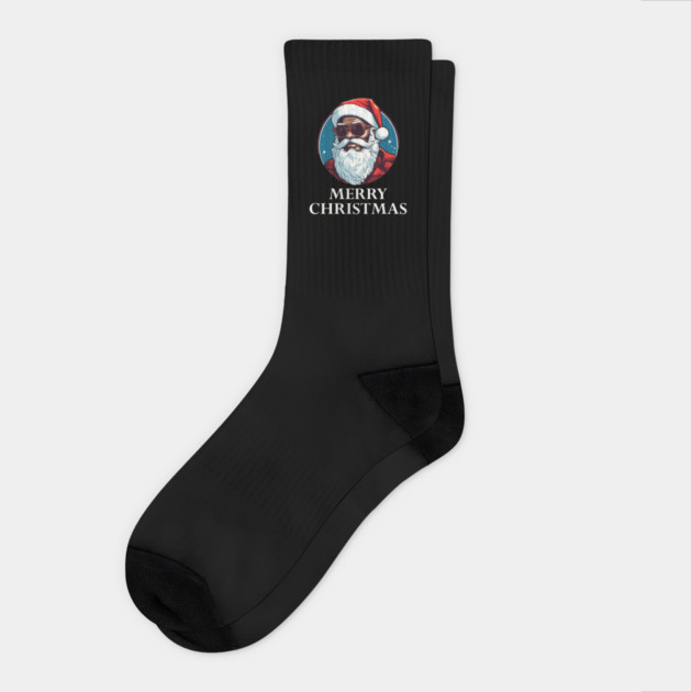 Black Santa, Afro Santa, Santa Claus, Black Christmas Socks by UrbanLifeApparel