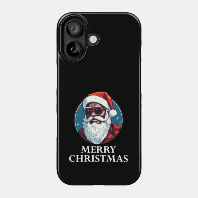 Black Santa, Afro Santa, Santa Claus, Black Christmas Phone Case by UrbanLifeApparel