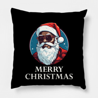 Black Santa, Afro Santa, Santa Claus, Black Christmas Pillow