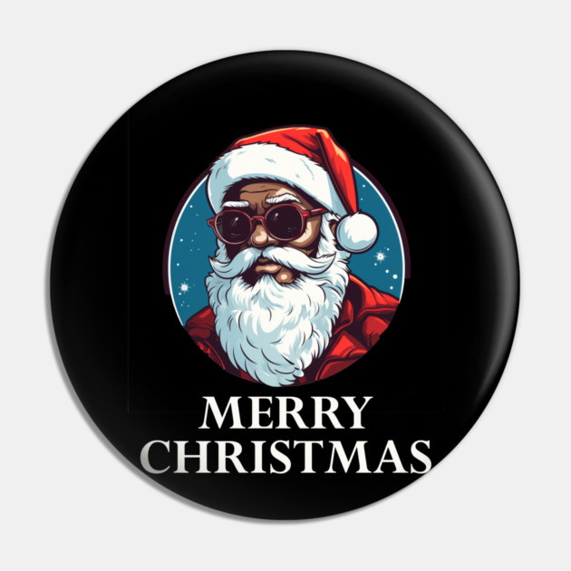 Black Santa, Afro Santa, Santa Claus, Black Christmas Pin by UrbanLifeApparel