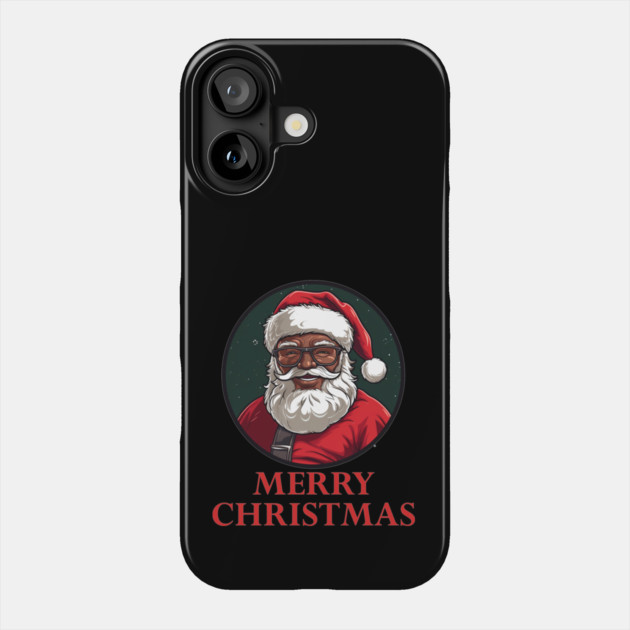 Black Santa Claus, Black Santa, Black Christmas Phone Case by UrbanLifeApparel