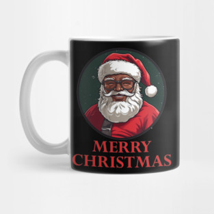 Black Santa Claus, Black Santa, Black Christmas Mug