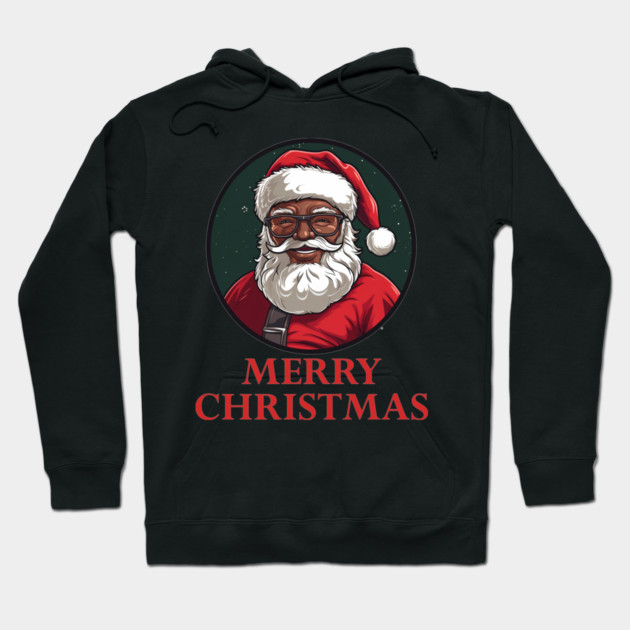 Black Santa Claus, Black Santa, Black Christmas Hoodie by UrbanLifeApparel