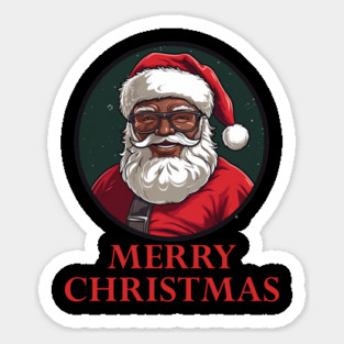 Black Santa Claus, Black Santa, Black Christmas Magnet