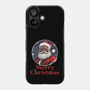 African American Santa, Black Santa Phone Case