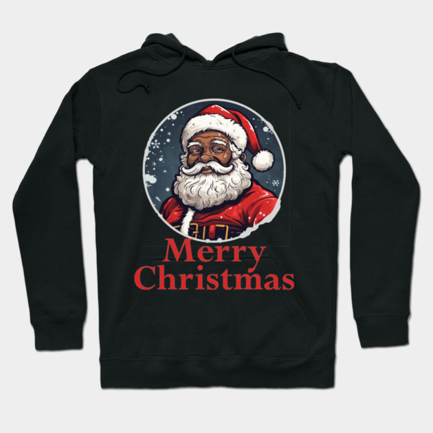 African American Santa, Black Santa Hoodie by UrbanLifeApparel