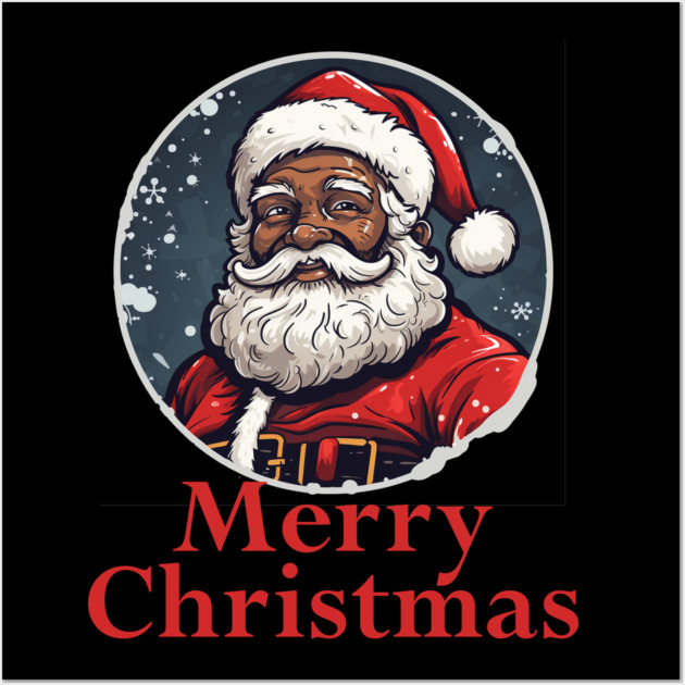 African American Santa, Black Santa Wall Art by UrbanLifeApparel