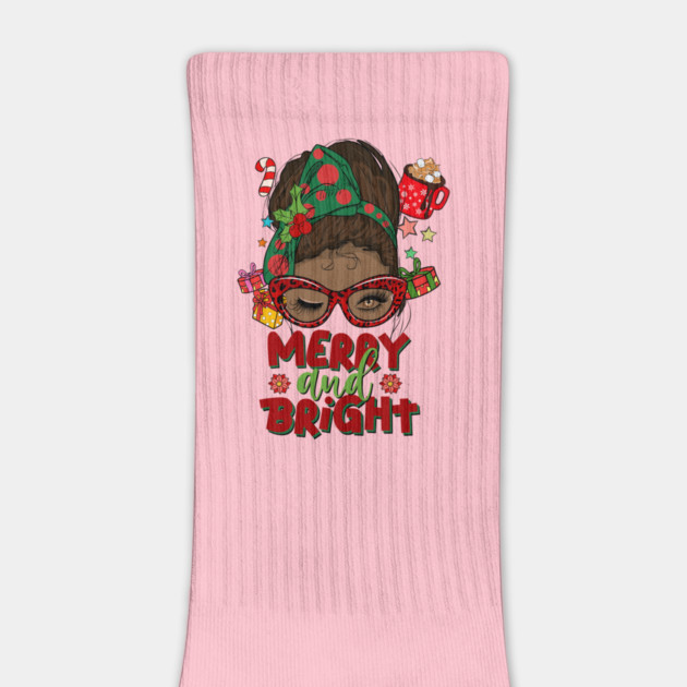 Merry and Bright, Black Girl Christmas Magic by UrbanLifeApparel