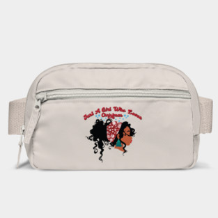 Just a Girl Who Loves Christmas, Black Girl Christmas Bag