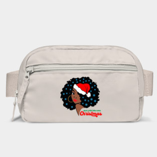 Just a Girl Who Loves Christmas, Black Woman Bag