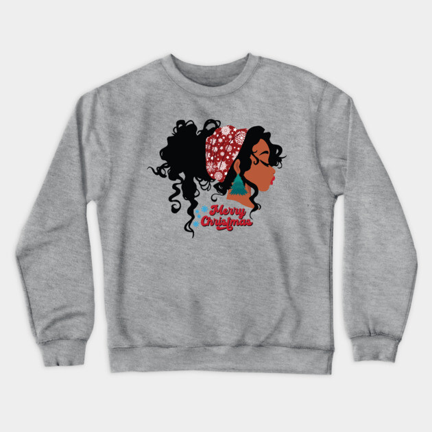 Merry Christmas, Black Girl Magic Crewneck Sweatshirt by UrbanLifeApparel