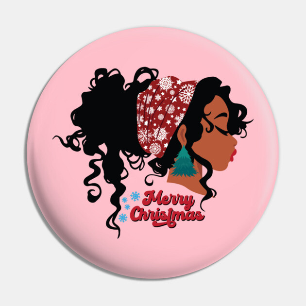 Merry Christmas, Black Girl Magic Pin by UrbanLifeApparel