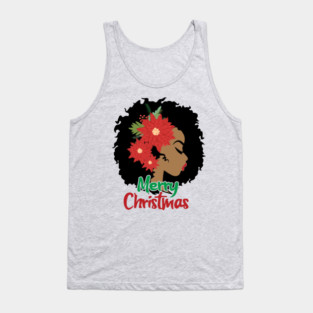 Merry Christmas, Black Woman Tank Top