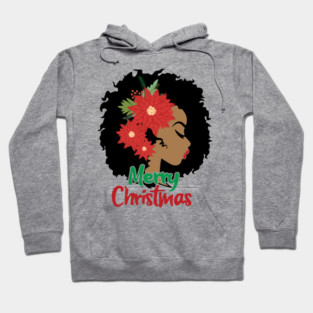 Merry Christmas, Black Woman Hoodie