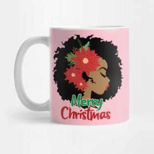 Merry Christmas, Black Woman Mug