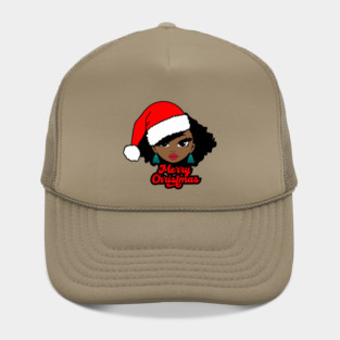 Merry Christmas Santa Hat, Black Girl Christmas Magic Hat