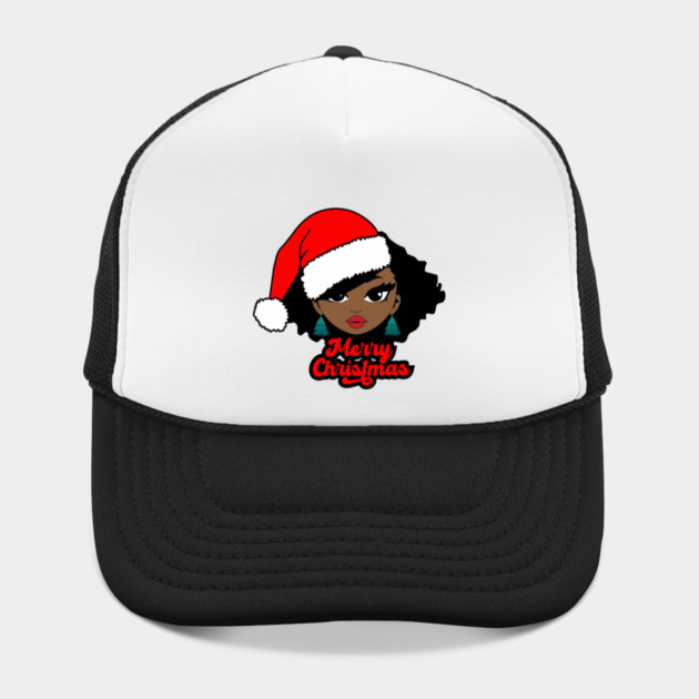 Merry Christmas Santa Hat, Black Girl Christmas Magic by UrbanLifeApparel