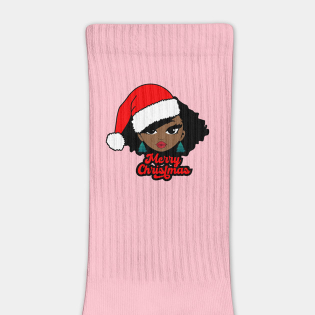 Merry Christmas Santa Hat, Black Girl Christmas Magic by UrbanLifeApparel