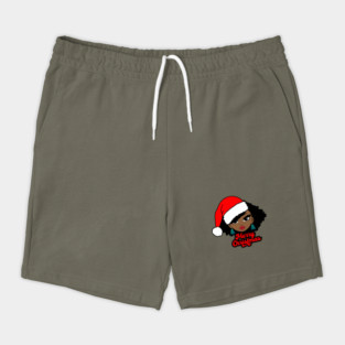 Merry Christmas Santa Hat, Black Girl Christmas Magic Shorts