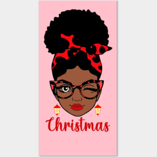Christmas, Black Woman Posters and Art