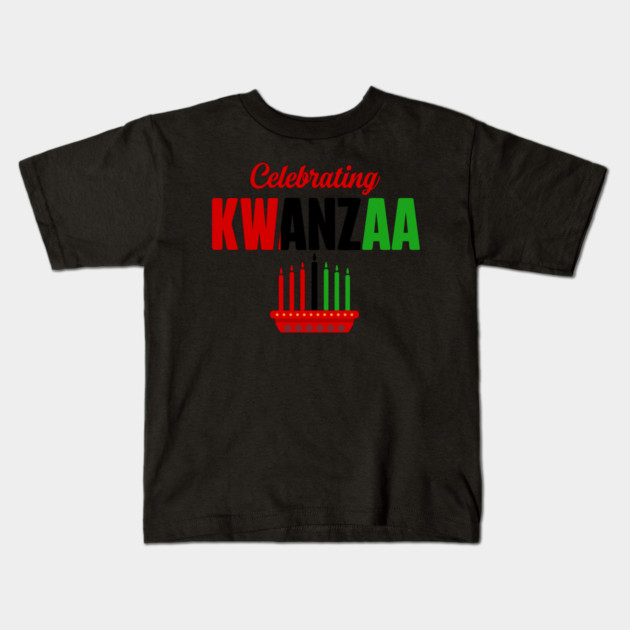 Celebrating Kwanzaa Kids T-Shirt by UrbanLifeApparel