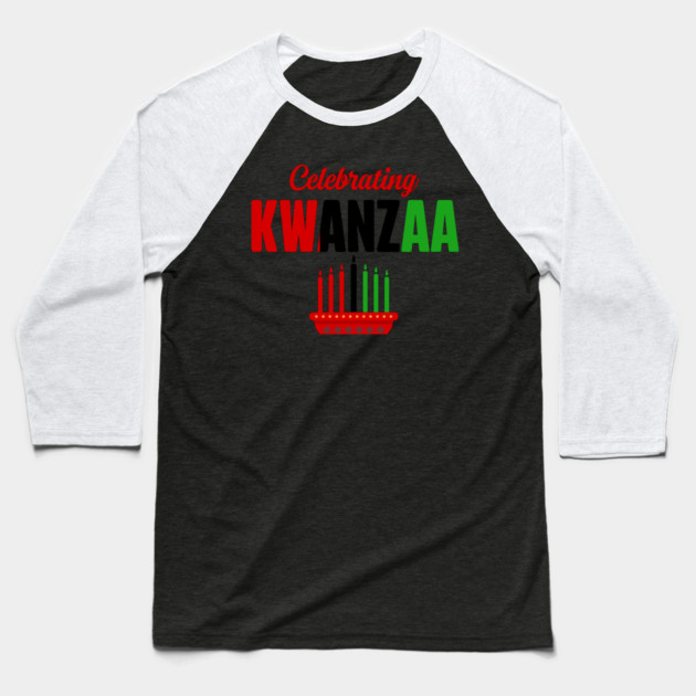 Celebrating Kwanzaa Baseball T-Shirt by UrbanLifeApparel