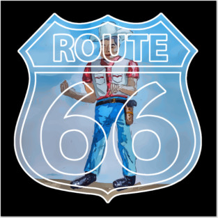 Muffler man statue along Route 66 in Gallup New Mexico - Welshdesigns Posters and Art