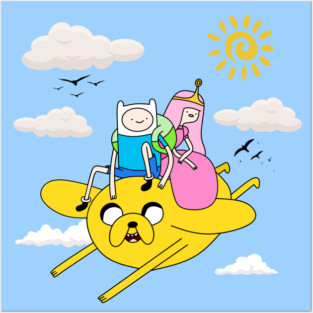 adventure time-jake, finn and princes Posters and Art