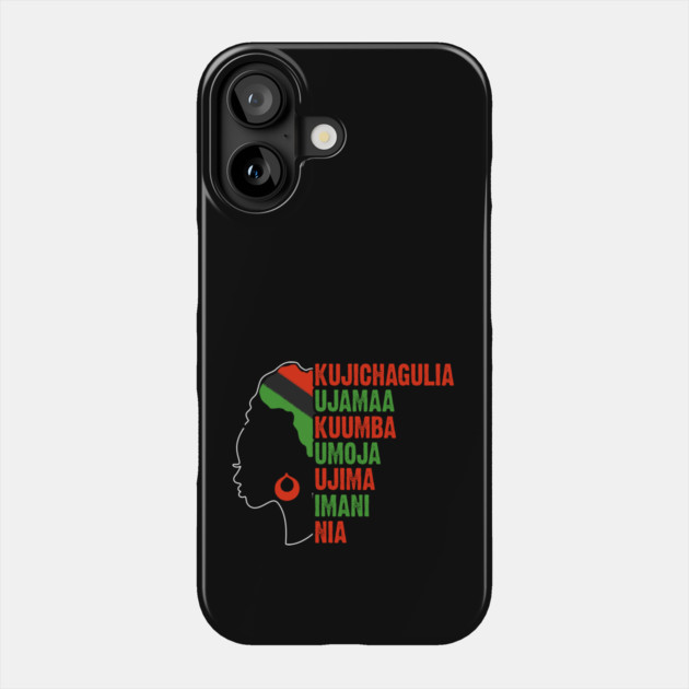 Kwanzaa, The Seven Principles of Kwanzaa Phone Case by UrbanLifeApparel