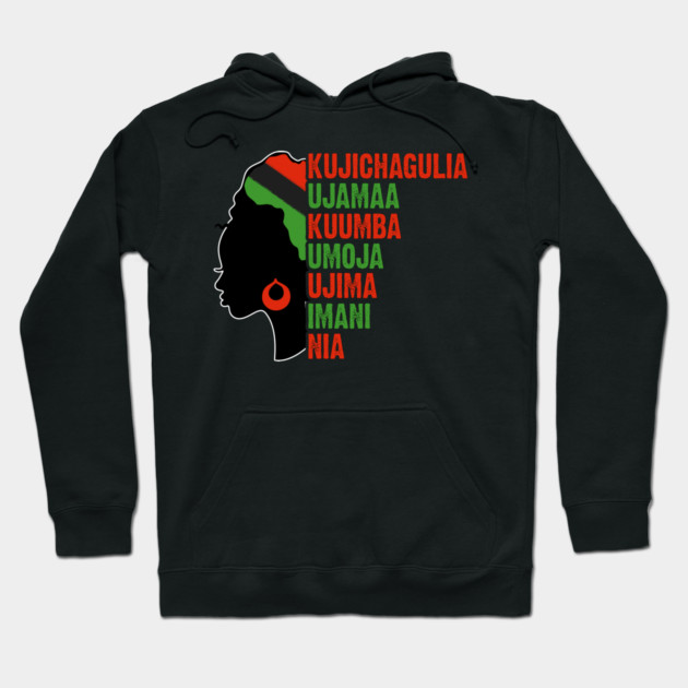 Kwanzaa, The Seven Principles of Kwanzaa Hoodie by UrbanLifeApparel