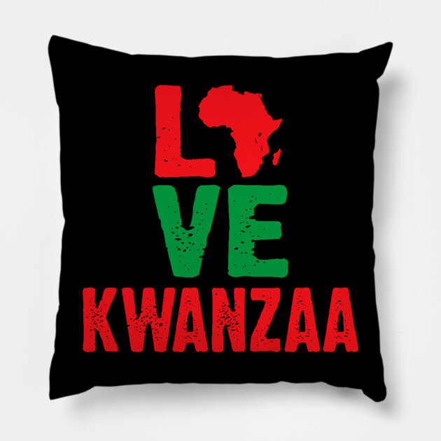 Love Kwanzaa Pillow by UrbanLifeApparel
