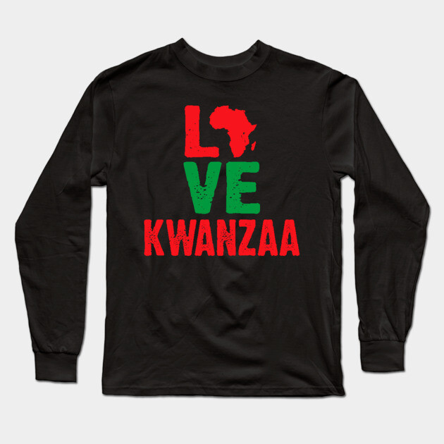 Love Kwanzaa Long Sleeve T-Shirt by UrbanLifeApparel