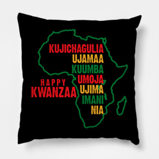 Happy Kwanzaa, The Seven Principles of Kwanzaa Pillow