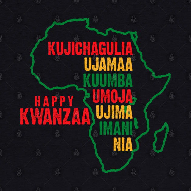 Happy Kwanzaa, The Seven Principles of Kwanzaa by UrbanLifeApparel