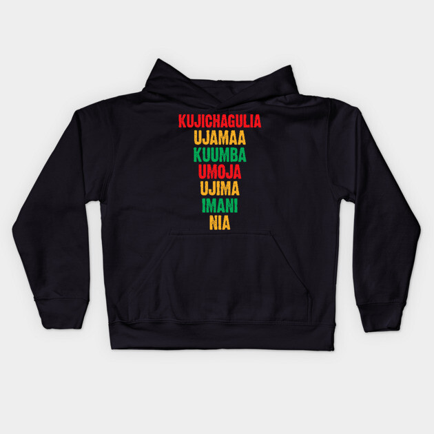 The Seven Principles of Kwanzaa Kids Hoodie by UrbanLifeApparel