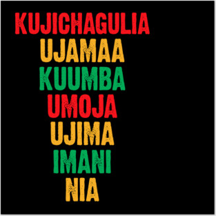 The Seven Principles of Kwanzaa Posters and Art