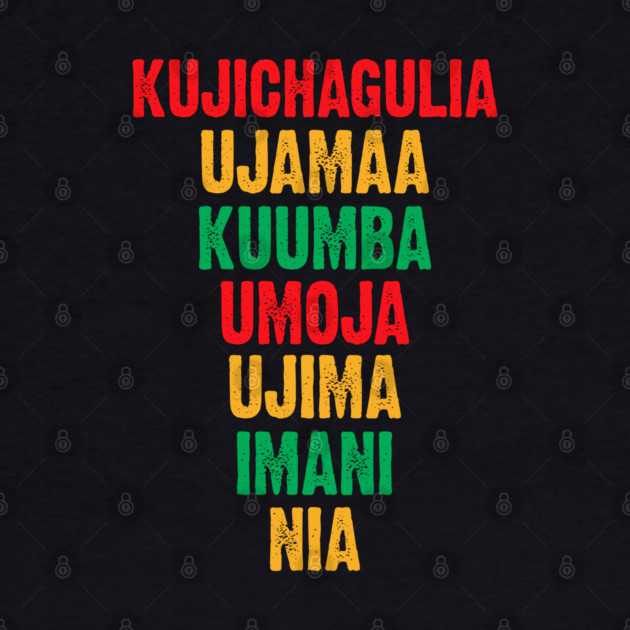 The Seven Principles of Kwanzaa by UrbanLifeApparel